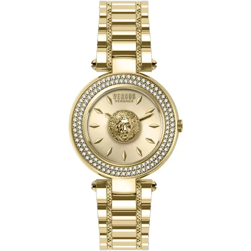 Brick Lane Crystal Womens Gold Watch , female, Sizes: ONE SIZE - Versus Versace - Modalova