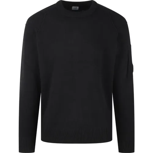 Diagonal Relief Lambswool Crew Neck Sweater , Herren, Größe: L - C.P. Company - Modalova