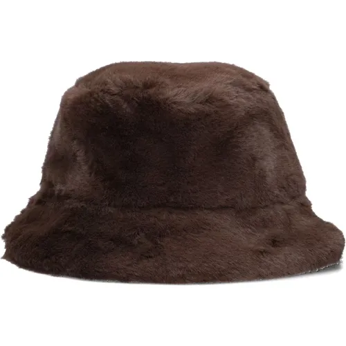 Flauschiger Brauner Bucket Hat,Flauschiger Grüner Bucket Hat - Stand Studio - Modalova