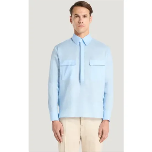 Linen Shirt , male, Sizes: L - PT Torino - Modalova