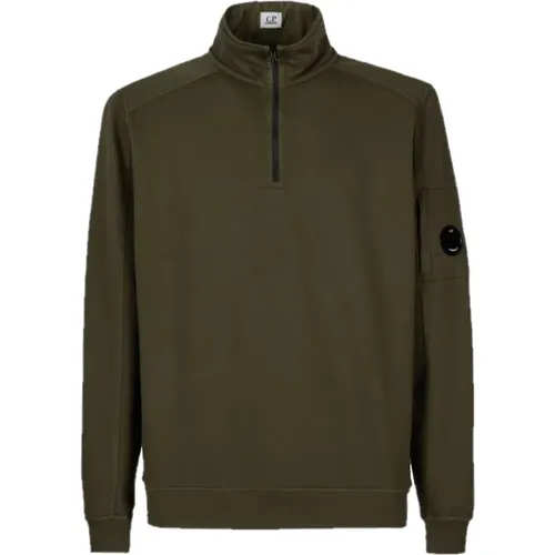 Light Fleece Half Zip Sweatshirt Ivy , male, Sizes: XL, 2XL, L - C.P. Company - Modalova