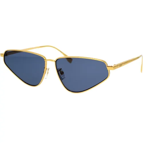 Glamorous Cat-Eye Sunglasses with Blue Lenses , female, Sizes: ONE SIZE - Fendi - Modalova
