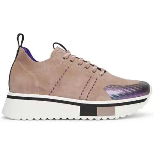 Velour Hybrid Sneaker Malva , female, Sizes: 3 UK, 7 UK, 5 UK - Fabi - Modalova