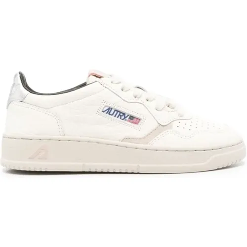 Silberne Sneakers , Damen, Größe: 36 EU - Autry - Modalova