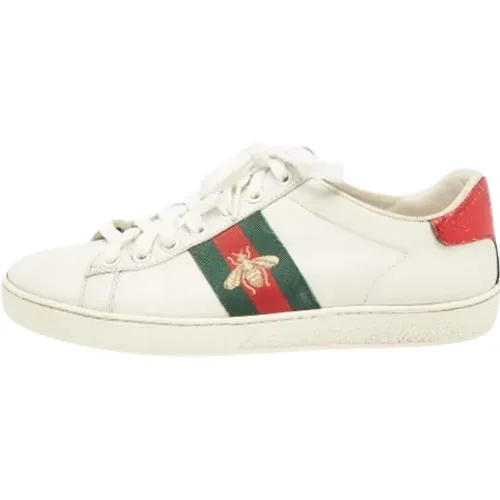 Pre-owned Leather sneakers , female, Sizes: 2 1/2 UK - Gucci Vintage - Modalova