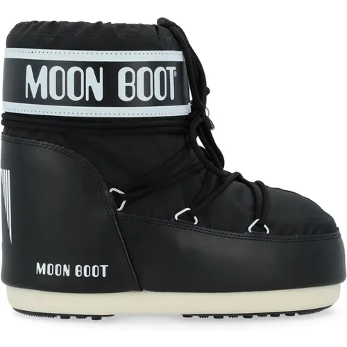 Niedrige Nylon Schwarze Icon Stiefel , Damen, Größe: 39 EU - moon boot - Modalova