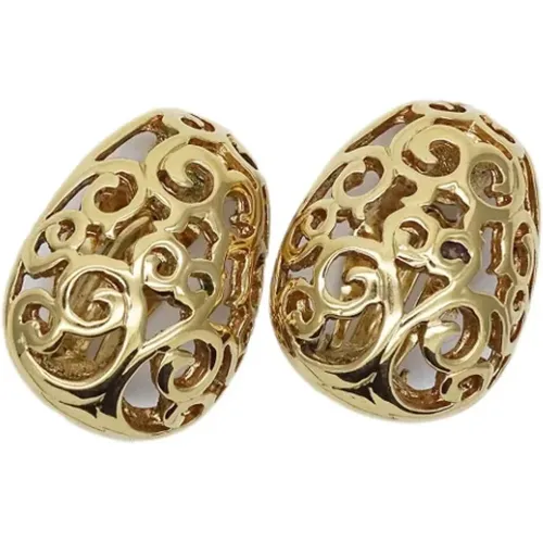 Pre-owned Metal earrings , female, Sizes: ONE SIZE - Yves Saint Laurent Vintage - Modalova