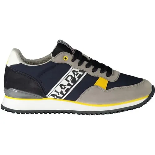 Blue Lace-Up Sneaker with Contrast Details , male, Sizes: 12 UK, 8 UK, 10 UK - Napapijri - Modalova