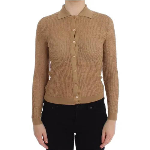 Cotton Polo Knit Sweater , female, Sizes: 3XS - Dolce & Gabbana - Modalova