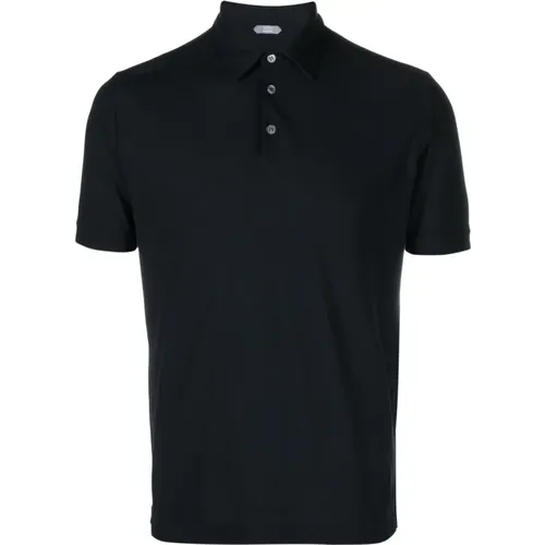 Polo Shirt with 3-Button Closure , male, Sizes: M - Zanone - Modalova