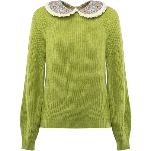 Calia Sweater with Puff Sleeves , female, Sizes: XS, L, M, S - MC2 Saint Barth - Modalova