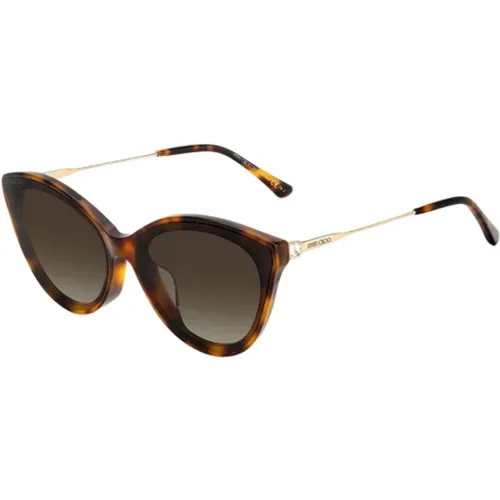 Braune Metall Damen Sonnenbrille - Jimmy Choo - Modalova