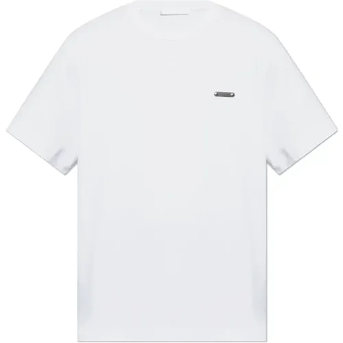 T-Shirt mit Logo-Applikation , Herren, Größe: S - Helmut Lang - Modalova