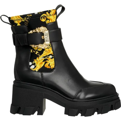 Stylish Chain Couture Ankle Boots , female, Sizes: 4 UK, 6 UK - Versace Jeans Couture - Modalova