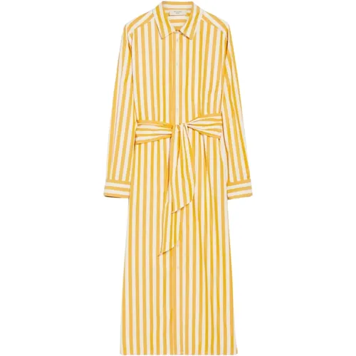 Striped Cotton Shirt Dress , female, Sizes: L - Max Mara Weekend - Modalova