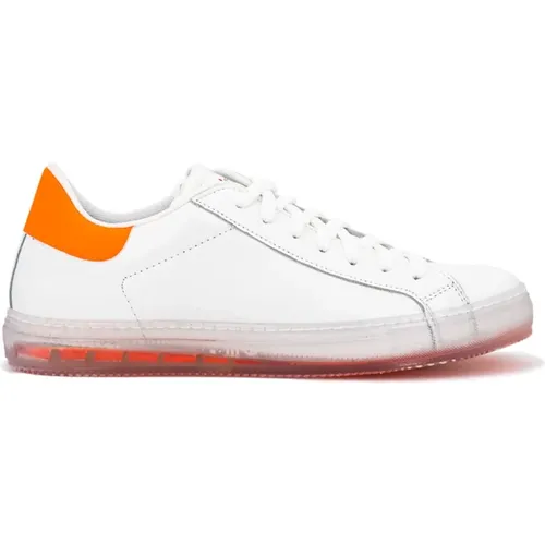 Handcrafted Leather Sneaker with Transparent Contrasting Details , male, Sizes: 9 1/2 UK, 8 1/2 UK, 7 1/2 UK - Kiton - Modalova