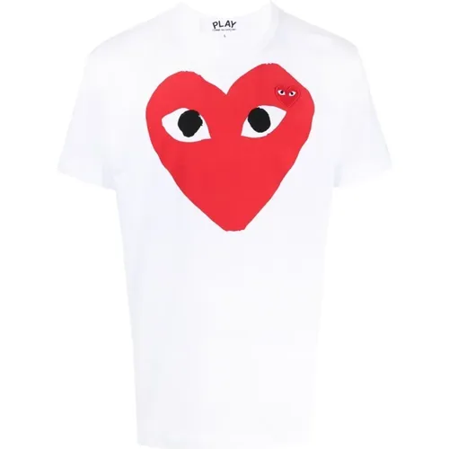 Weiße T-Shirts und Polos - Comme des Garçons Play - Modalova