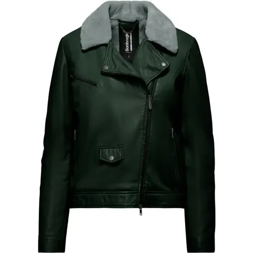 Bold and Feminine Leather Jacket , female, Sizes: M, L, XS, S - BomBoogie - Modalova