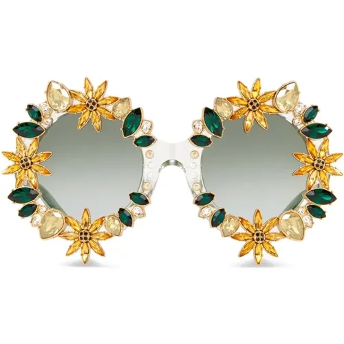 Crystal Sunglasses , female, Sizes: ONE SIZE - Dolce & Gabbana - Modalova