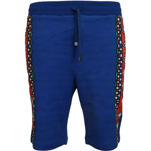 Multicolor Printed Bermuda Shorts , male, Sizes: XS - Dolce & Gabbana - Modalova