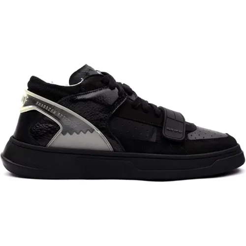 Leather and Suede Sneakers , male, Sizes: 8 UK, 10 UK, 6 UK, 9 UK, 7 UK - RUN OF - Modalova