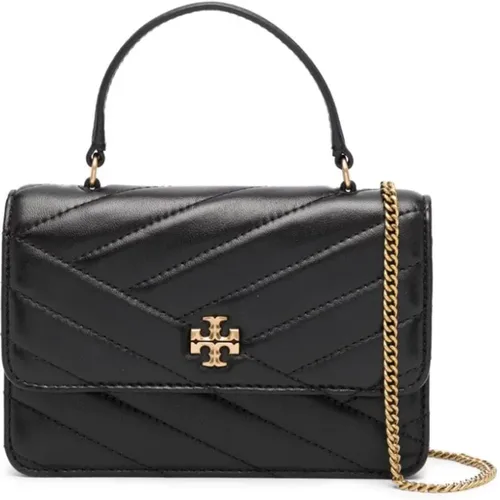 Chevron Mini Top Handle Chain Wallet - TORY BURCH - Modalova