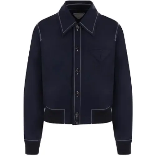 Nylon Blouson Jacket with Contrast Stitching , female, Sizes: XS - Bottega Veneta - Modalova