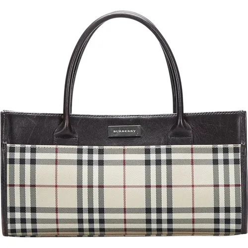 Burberry House Check Handbag Pre-Owned , female, Sizes: ONE SIZE - Burberry Vintage - Modalova