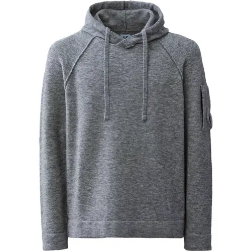 Alpaka-Kapuzenpullover mit Linsentasche , Herren, Größe: XL - C.P. Company - Modalova