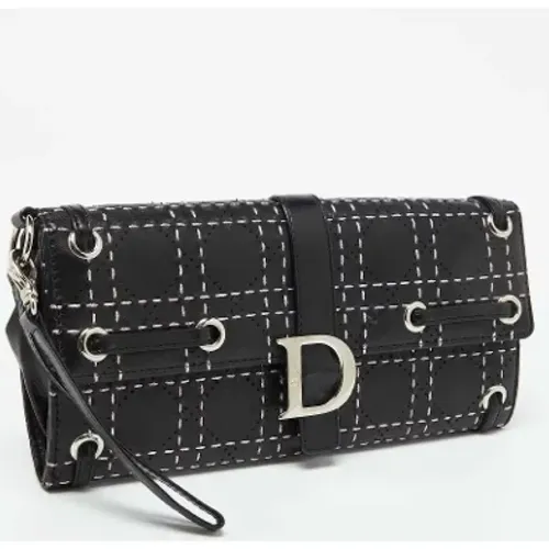 Pre-owned Leather clutches , female, Sizes: ONE SIZE - Dior Vintage - Modalova