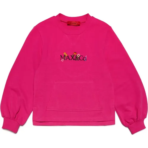 Baumwoll-Sweatshirt mit floralem Logo - Max & Co - Modalova