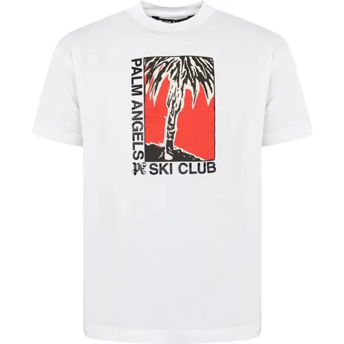 Ski Club T-Shirt , male, Sizes: S, L - Palm Angels - Modalova