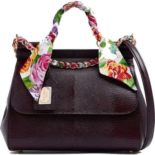 Sicily Dauphine Handtasche mit Seidenschal-Detail - Dolce & Gabbana - Modalova