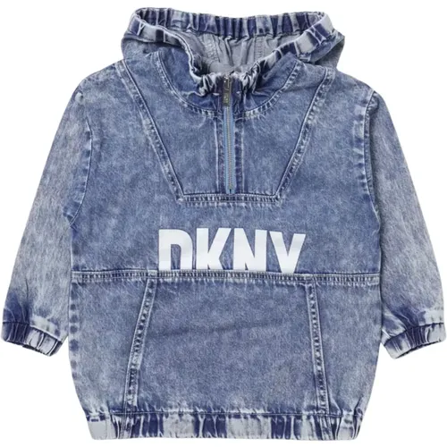 Kinder Hoodie Denim Pullover DKNY - DKNY - Modalova