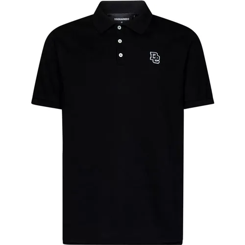 Slim-Fit Polo Shirt with Logo , male, Sizes: S - Dsquared2 - Modalova