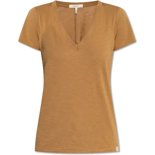 T-Shirt aus Bio-Baumwolle , Damen, Größe: S - Rag & Bone - Modalova