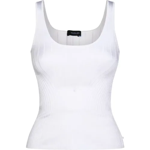 Knit Tank Top Sculpture Effect , female, Sizes: M - Mugler - Modalova