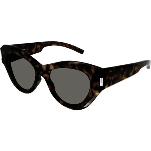 SL 506 Havana Grey Sonnenbrille , unisex, Größe: 51 MM - Saint Laurent - Modalova