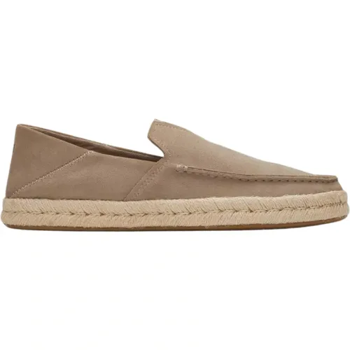 Taupe Rope Loafers Alonso Stil , Herren, Größe: 43 1/2 EU - TOMS - Modalova