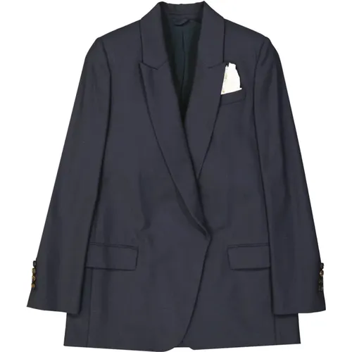 Virgin Wool Jacket with Button Closure , female, Sizes: S, XS, M - BRUNELLO CUCINELLI - Modalova