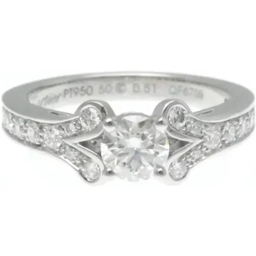 Pre-owned Platinum rings , female, Sizes: ONE SIZE - Cartier Vintage - Modalova