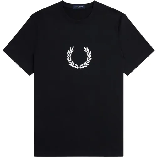 Laurel Wreath Graphic T-Shirt , male, Sizes: M, XL, 2XL, S, L - Fred Perry - Modalova