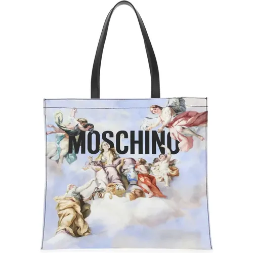 Bedruckte Stoff-Einkaufstasche - Moschino - Modalova