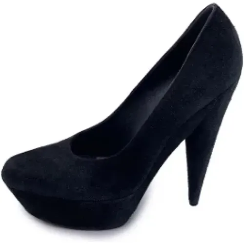 Pre-owned Suede heels , female, Sizes: 7 UK - Yves Saint Laurent Vintage - Modalova