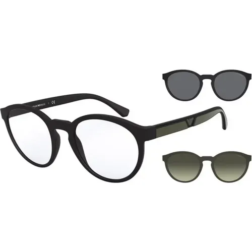 Matte Sunglasses Ea4152 50421W , unisex, Sizes: 52 MM - Emporio Armani - Modalova