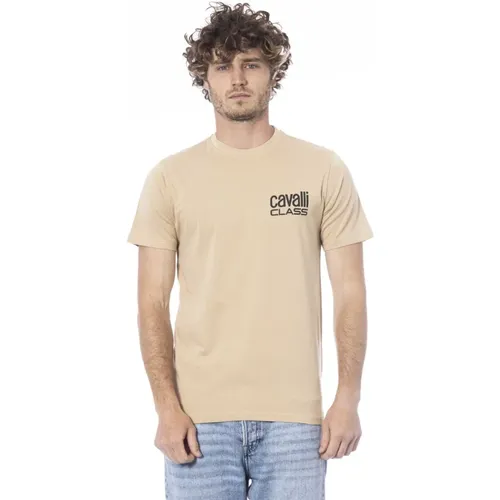 Kurzarm T-Shirt mit Logo-Print , Herren, Größe: M - Cavalli Class - Modalova