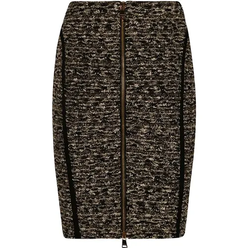 Lurex Tweed Knee-Length Skirt , female, Sizes: S, XS - Balmain - Modalova
