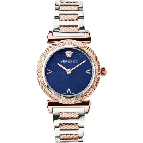 V-Motiv-Armbanduhr aus Edelstahl - Versace - Modalova