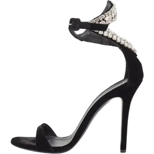 Pre-owned Velvet sandals , female, Sizes: 6 UK - Giuseppe Zanotti Pre-owned - Modalova
