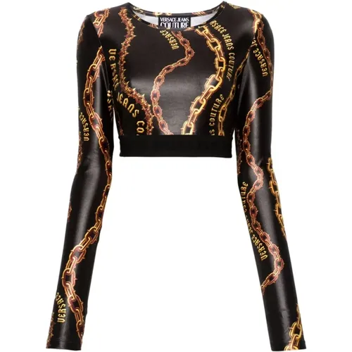 Stylish Long Sleeve Top , female, Sizes: XS, 3XS, S, 2XS - Versace Jeans Couture - Modalova